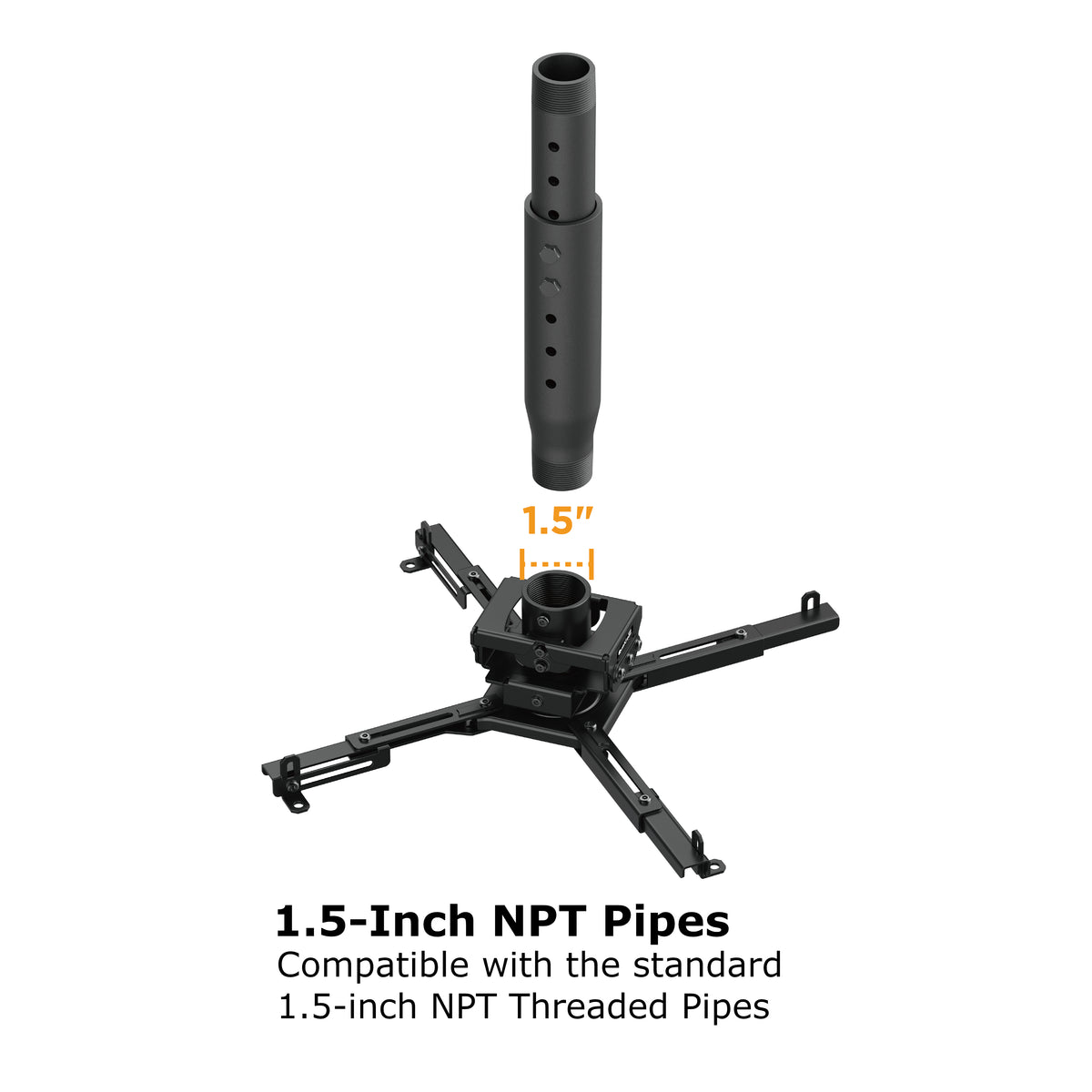 QualGear Pro-AV projector bracket black.