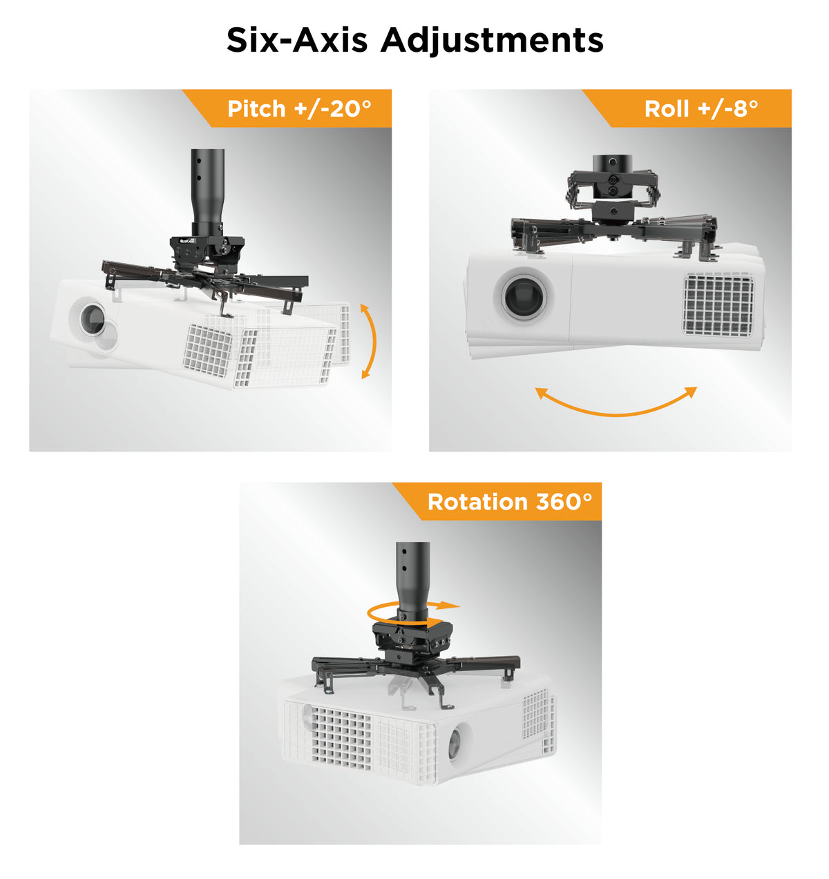 QualGear Pro-AV projector bracket black.