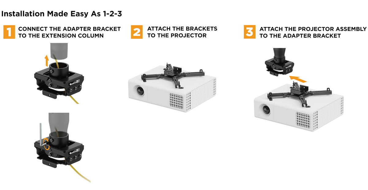 QualGear Pro-AV projector bracket black.
