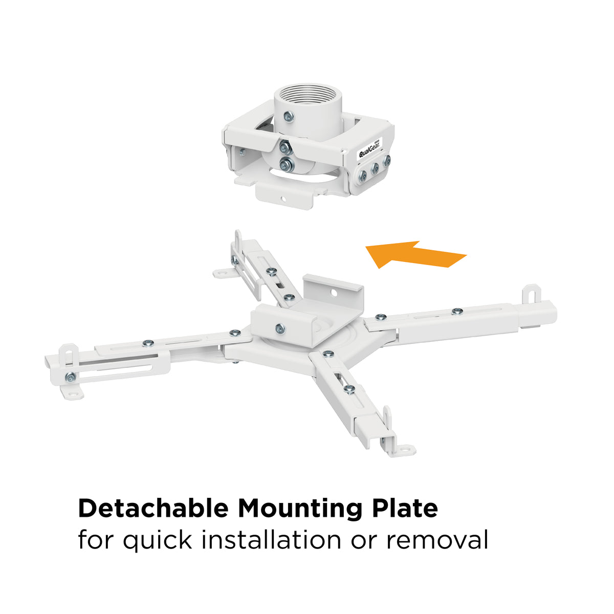 QualGear Pro-AV projector bracket white.