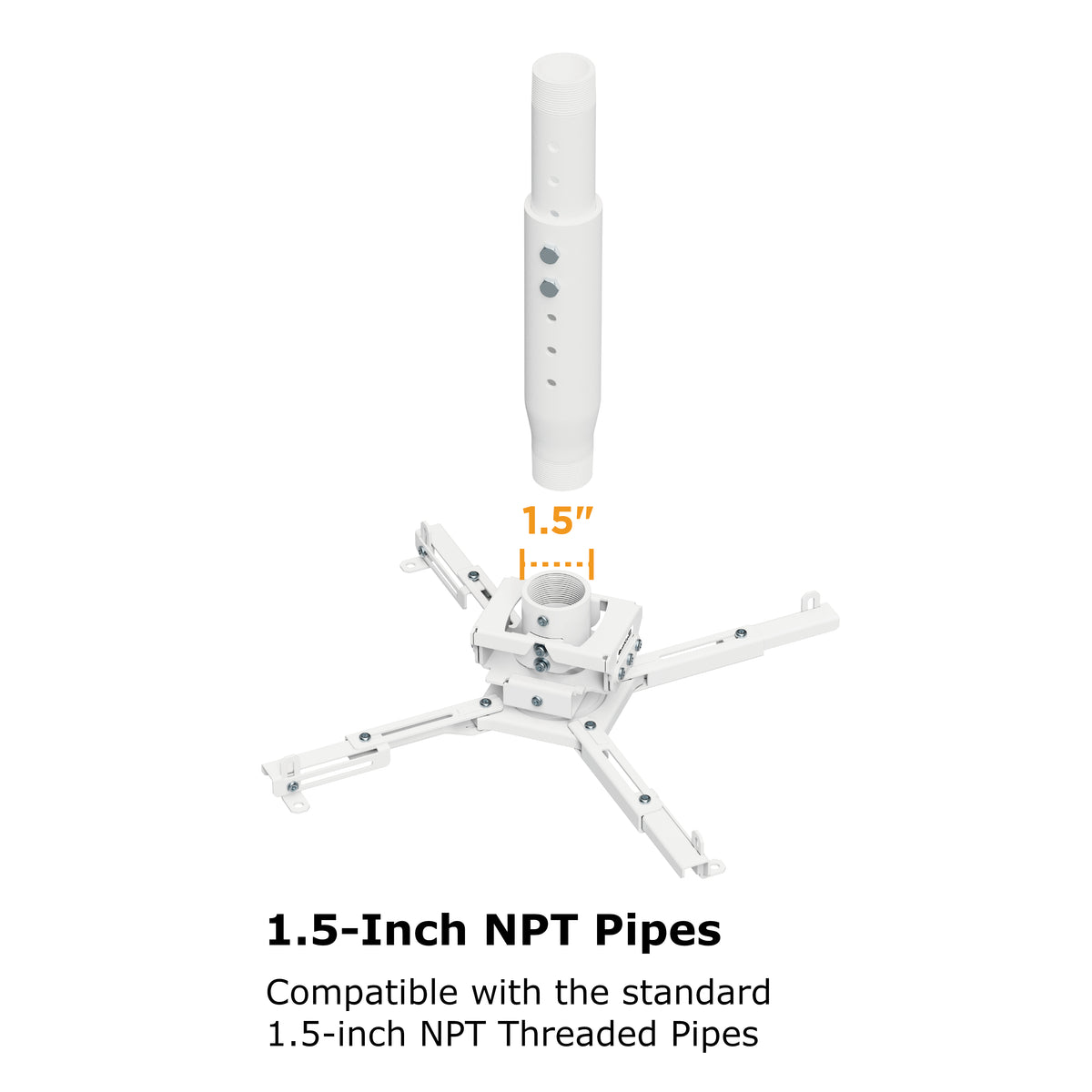 QualGear Pro-AV projector bracket white.