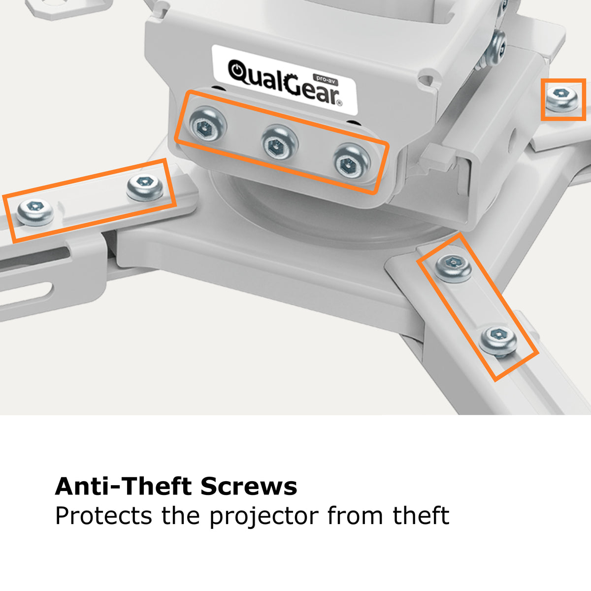 QualGear Pro-AV projector bracket white.