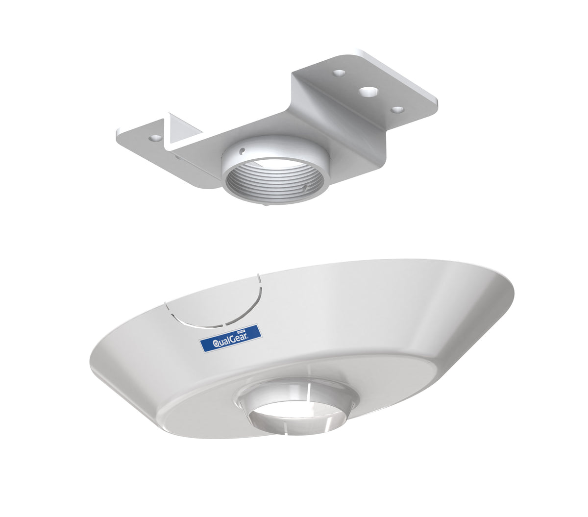 QualGear Pro-AV flat ceiling adapter white qg-pro-pm-ca-w.