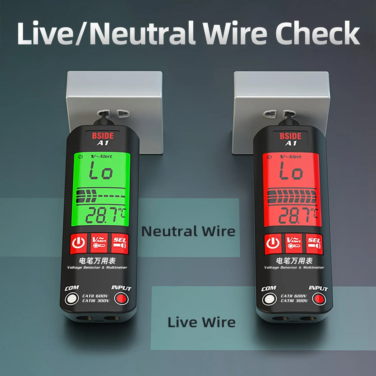 BSIDE A1 Non-Contact AC/DC Voltage Tester Pen