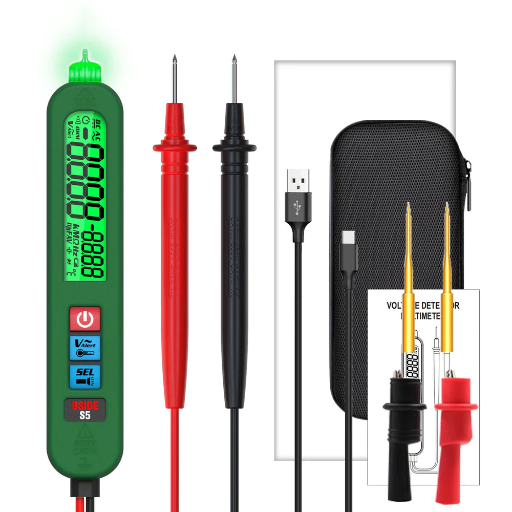 BSIDE S5 Smart USB Voltage Tester with T-RMS & NCV