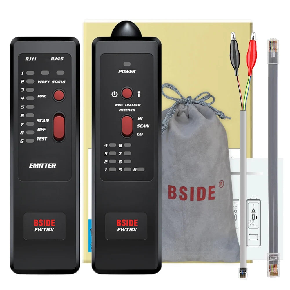 BSIDE FWT8X Network Cable Tracker for RJ11/RJ45 & 60V Telecom Lines