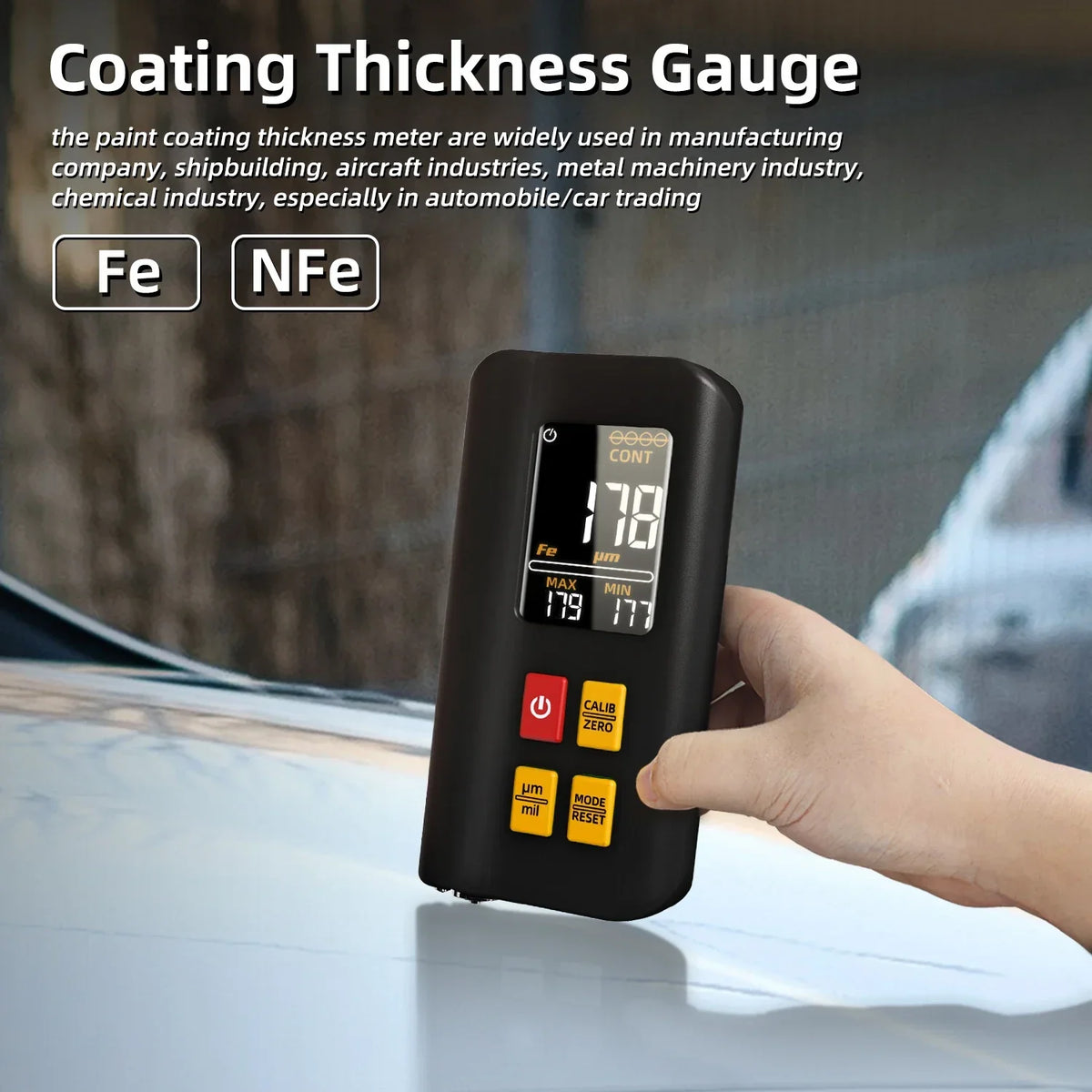 BSIDE T2 Coating Thickness Gauge for FE/NFE Detection