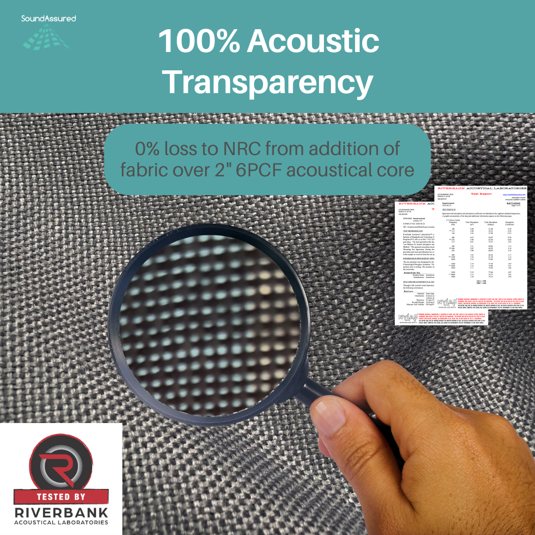 TruWeave™ Acoustic Fabric by SoundAssured - Single Layer (100% Acoustically Transparent)