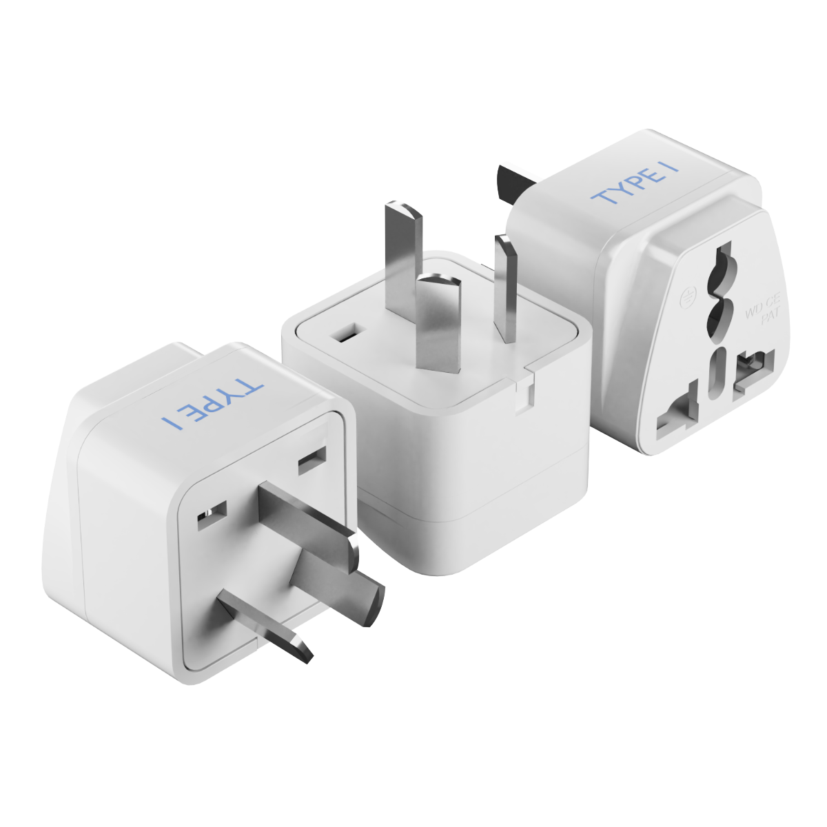 Australia, China Travel Adapter - Type I - 3 Pack (GP-16)