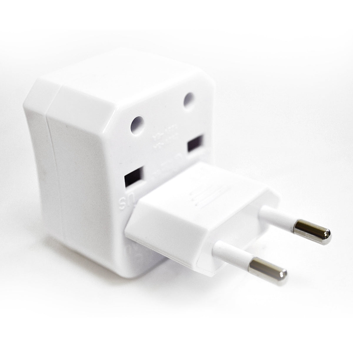 Ceptics 3pc International Travel Plug Adapter Kit (White), Non-grounded (UP-3K-WHT)