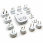 World-Way 6 Travel Adapter Kit | 2 USB, 1 USB-C Cable + 2 US Outlets - Grounded (WPS-2B)