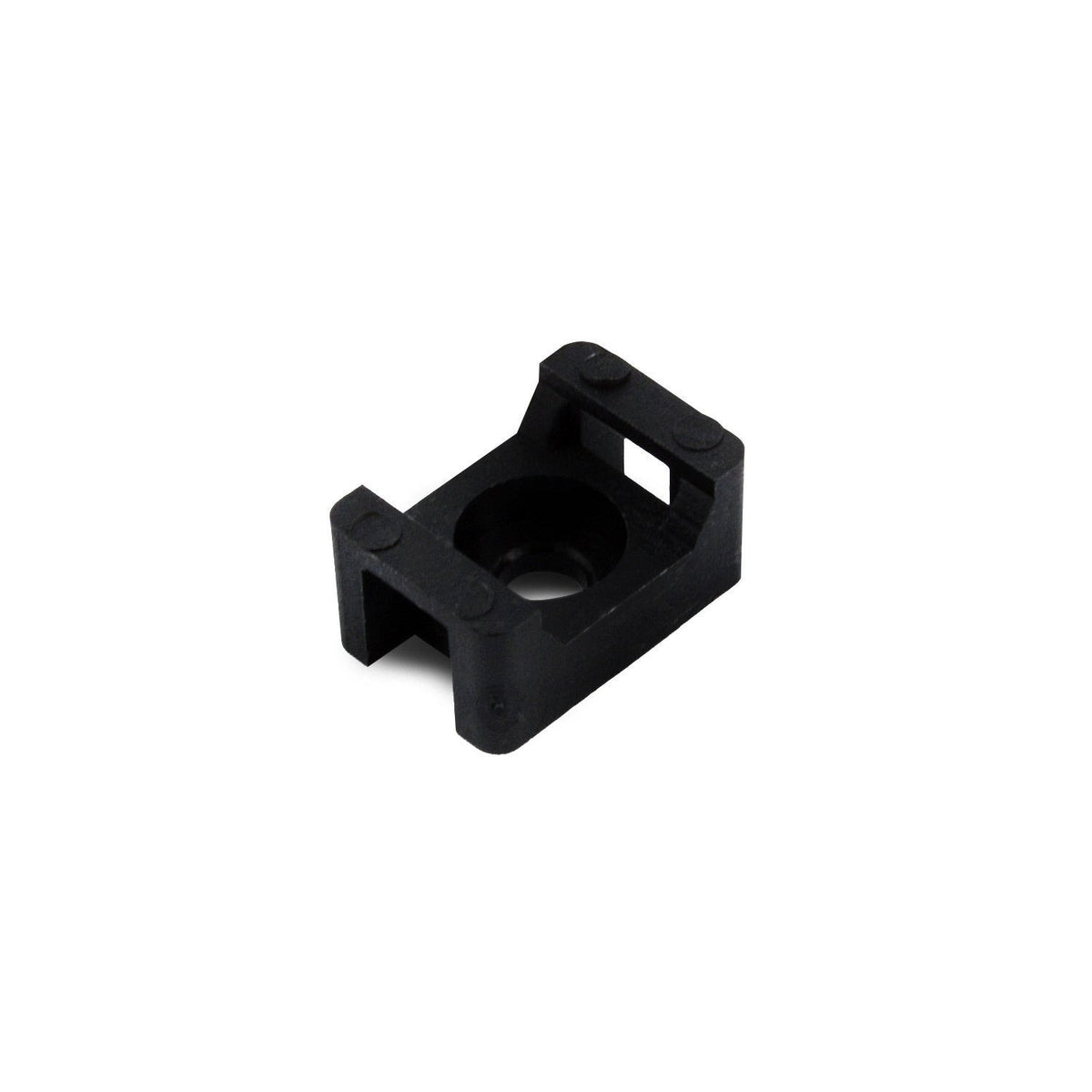 QualGear 15 x 10 mm cable tie mount saddles black 100 pack, with included hardware.