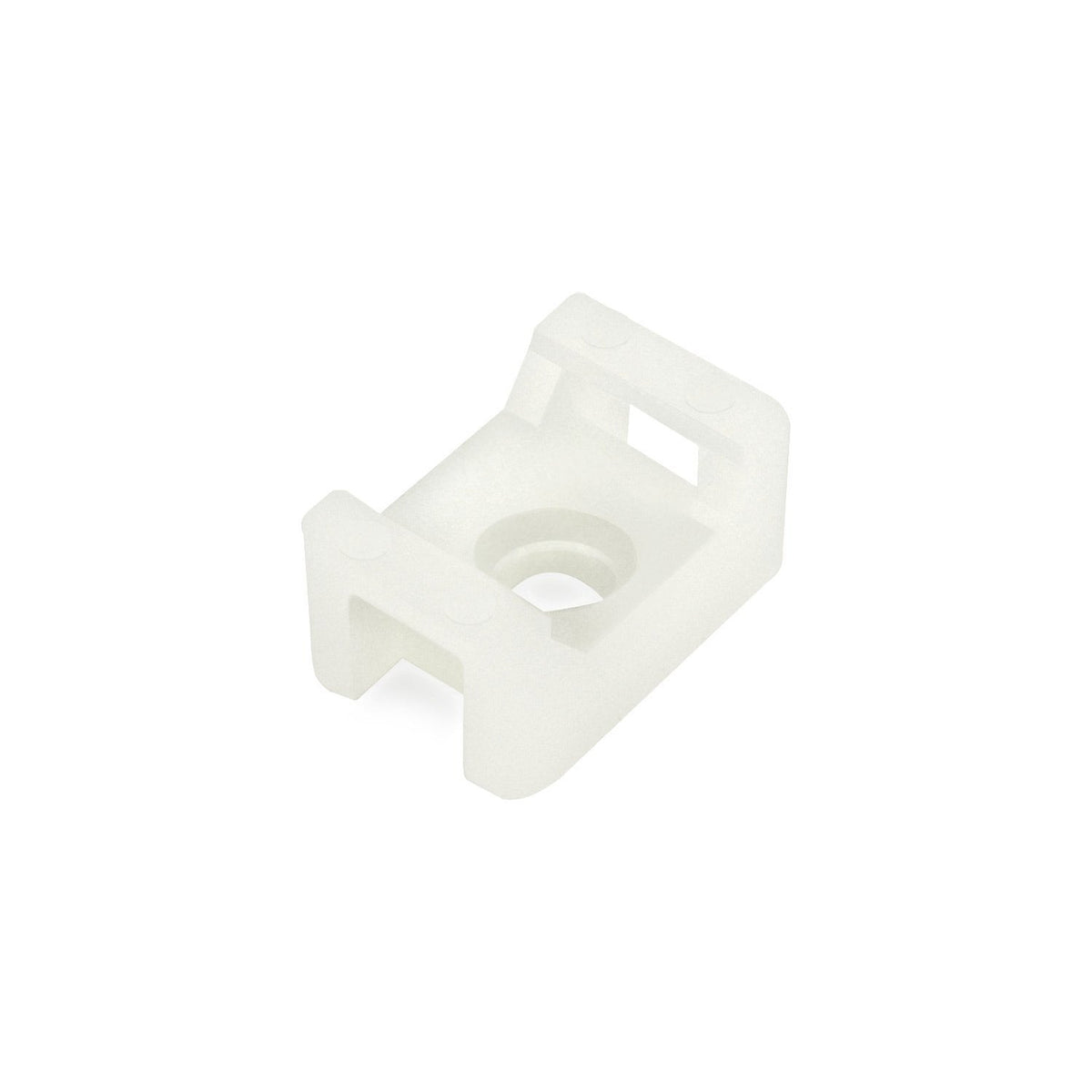 QualGear 15 x 10 mm cable tie mount saddles white 100 pack, with included hardware.