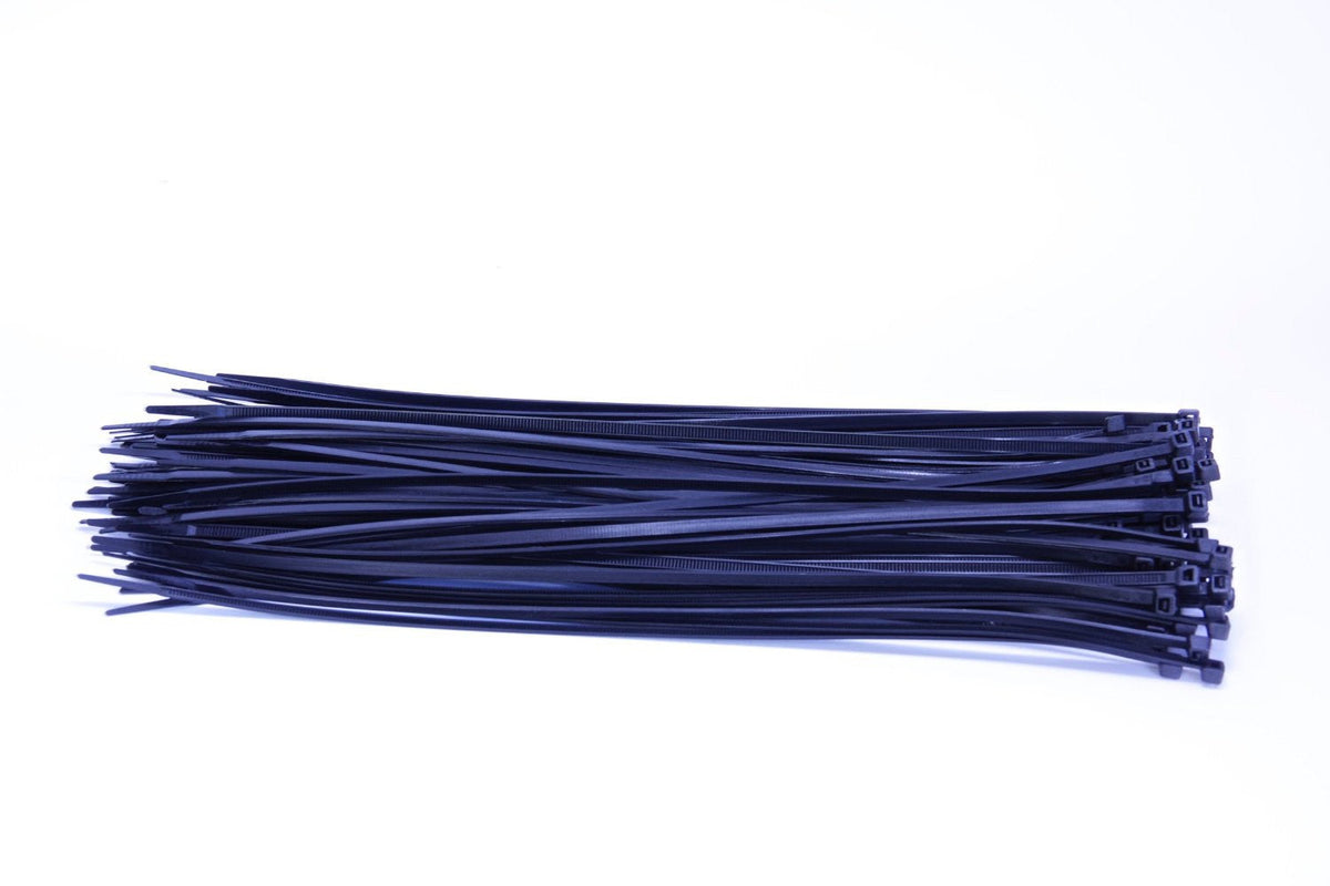 QualGear 8 in self-locking cable ties black 100 pack.