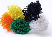 QualGear 4 in self-locking cable ties assorted 500 pack, close-up detail.