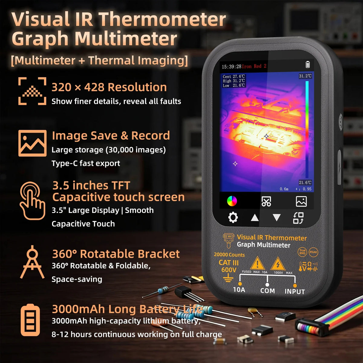BSIDE SH8 Professional Thermal Multimeter with Macro Lens