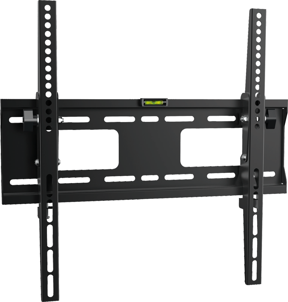 QualGear QG-TM-T-015 tilting TV wall mount with bubble level, angled view