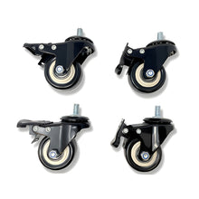 QualGear caster wheels for the Smart Standing Desk, set of four, on a white background