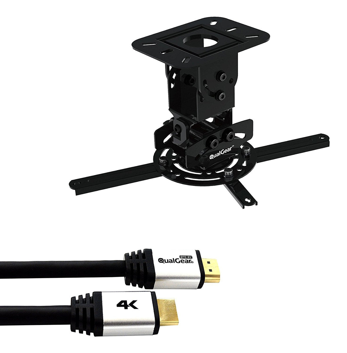 QualGear low profile universal projector ceiling mount black.