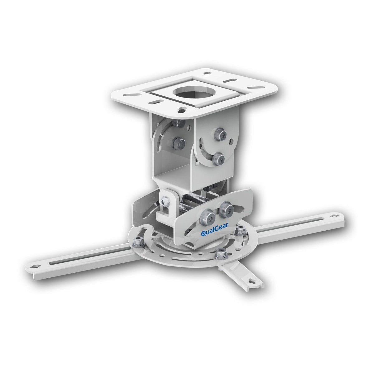 QualGear low profile universal projector ceiling mount white.