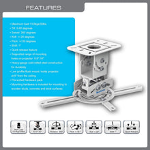 QualGear low profile universal projector ceiling mount white.