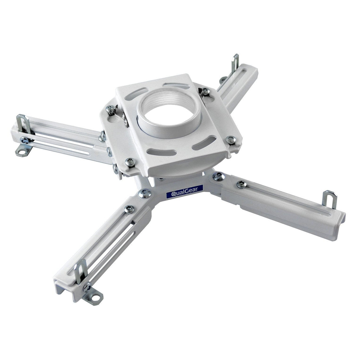 QualGear sloped ceiling projector mount kit white.