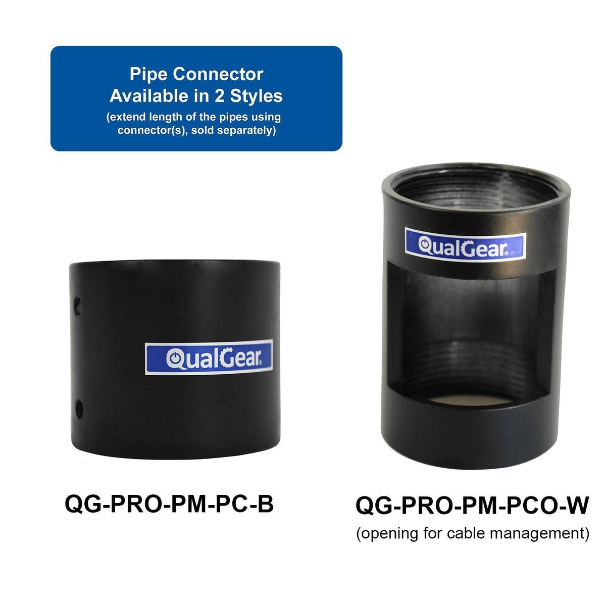 QualGear Pro-AV flat ceiling adapter black qg-pro-pm-ca-b, close-up detail.