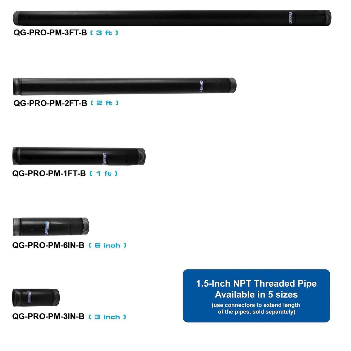 QualGear Pro-AV flat ceiling adapter black qg-pro-pm-ca-b.