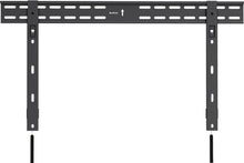 QualGear 37-70 in ultra slim fixed tv wall mount black, front view.