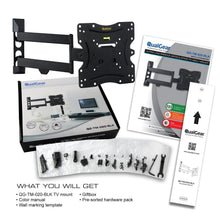 QualGear 23-42 in articulating tv wall mount ultra low profile black.