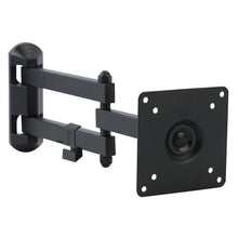 QualGear 13-27 in articulating tv wall mount black, front view.
