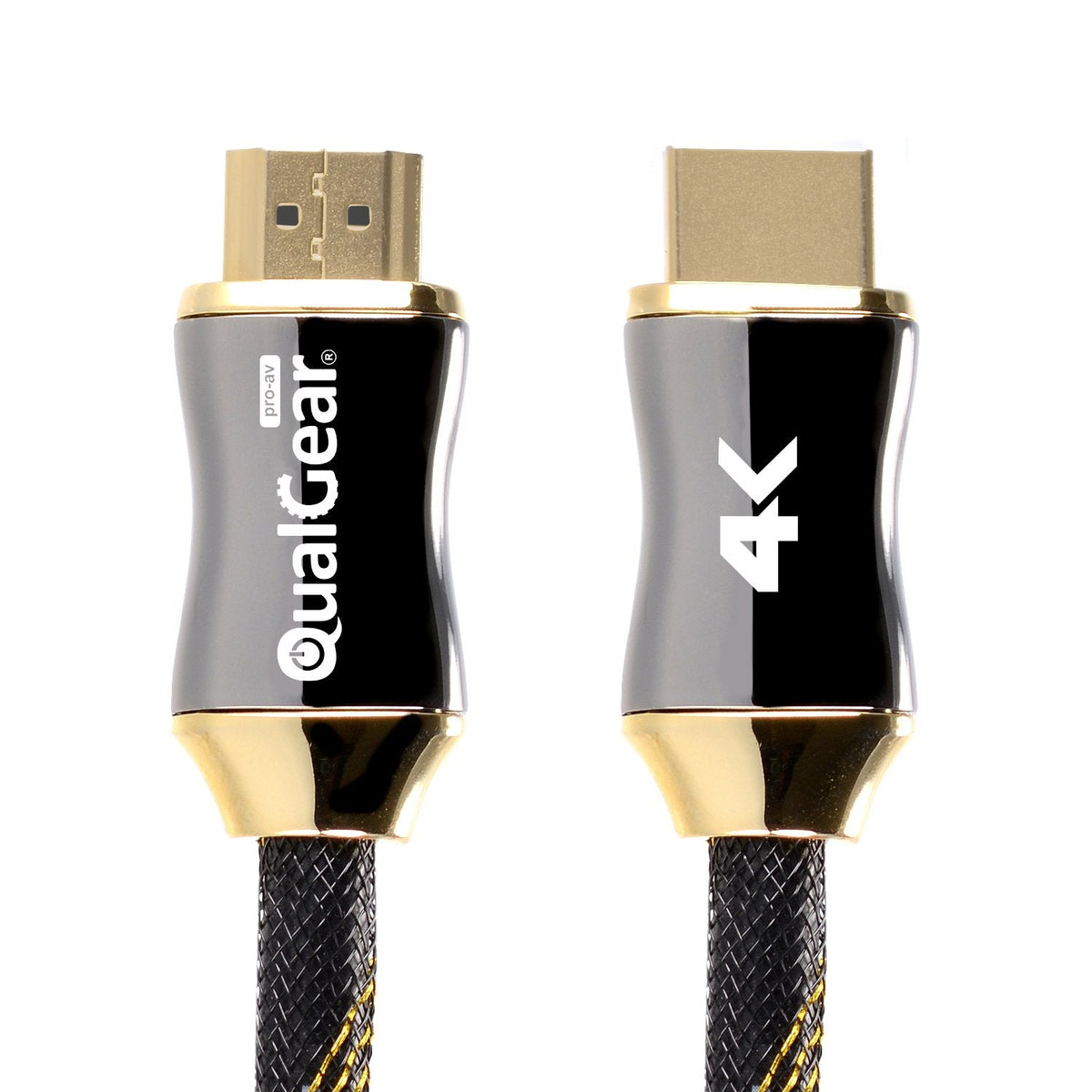 QualGear premium certified high speed HDMI 2.0b cable with ethernet 4K, black.
