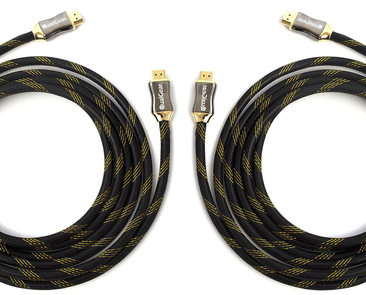 QualGear premium certified high speed HDMI 2.0b cable with ethernet 4K, black.