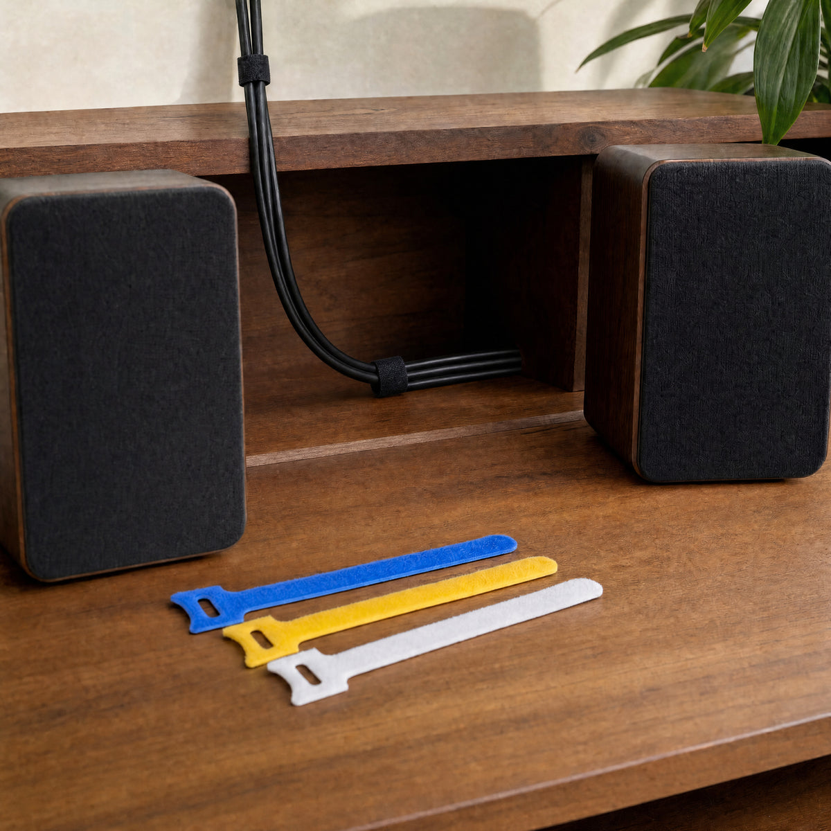 QualGear Reusable Cable Ties, shown installed.