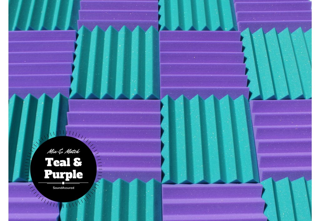 Easy Mount Acoustic Foam Kit - 12x12x2" Acoustic Foam Panels With Adhesive - Wedge Style - 4 Pack