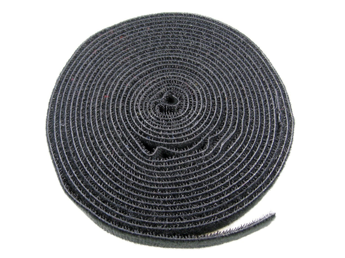 QualGear reusable cable tie roll 3/4 in x 15 ft black.