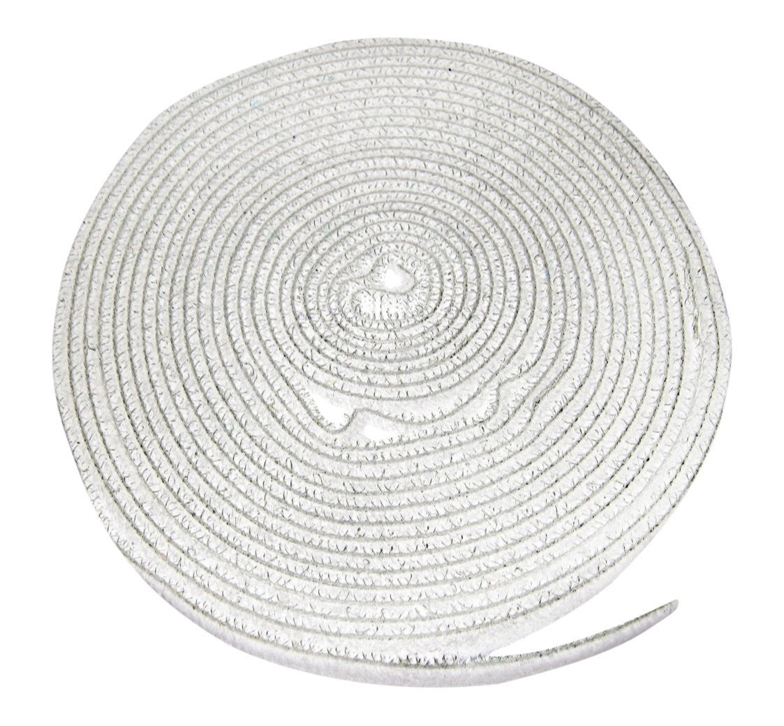 QualGear reusable cable tie roll 3/4 in x 15 ft white, back view.
