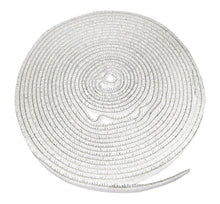 QualGear reusable cable tie roll 3/4 in x 15 ft white, back view.