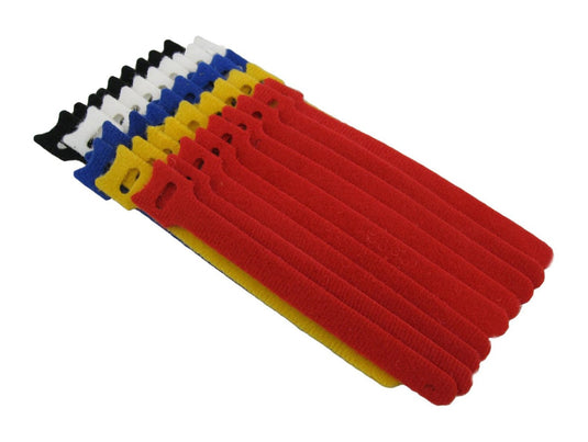 QualGear reusable cable ties 1/2 x 6 in assorted 50 pack.