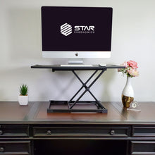QualGear star ergonomics portable standing desk converter black.