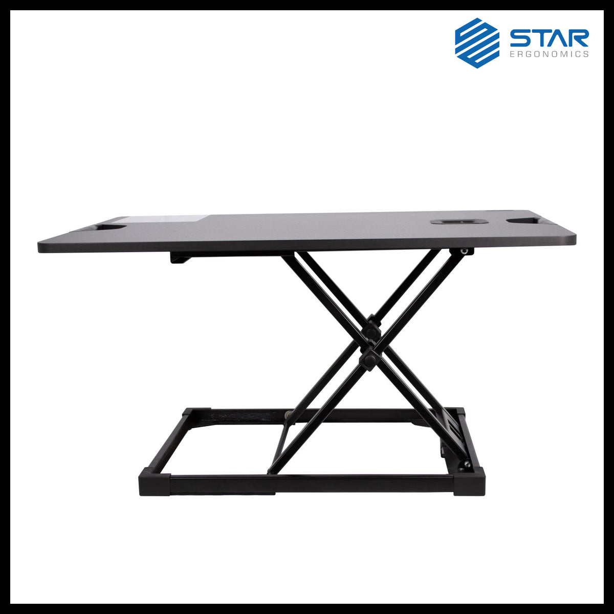 QualGear star ergonomics portable standing desk converter black.