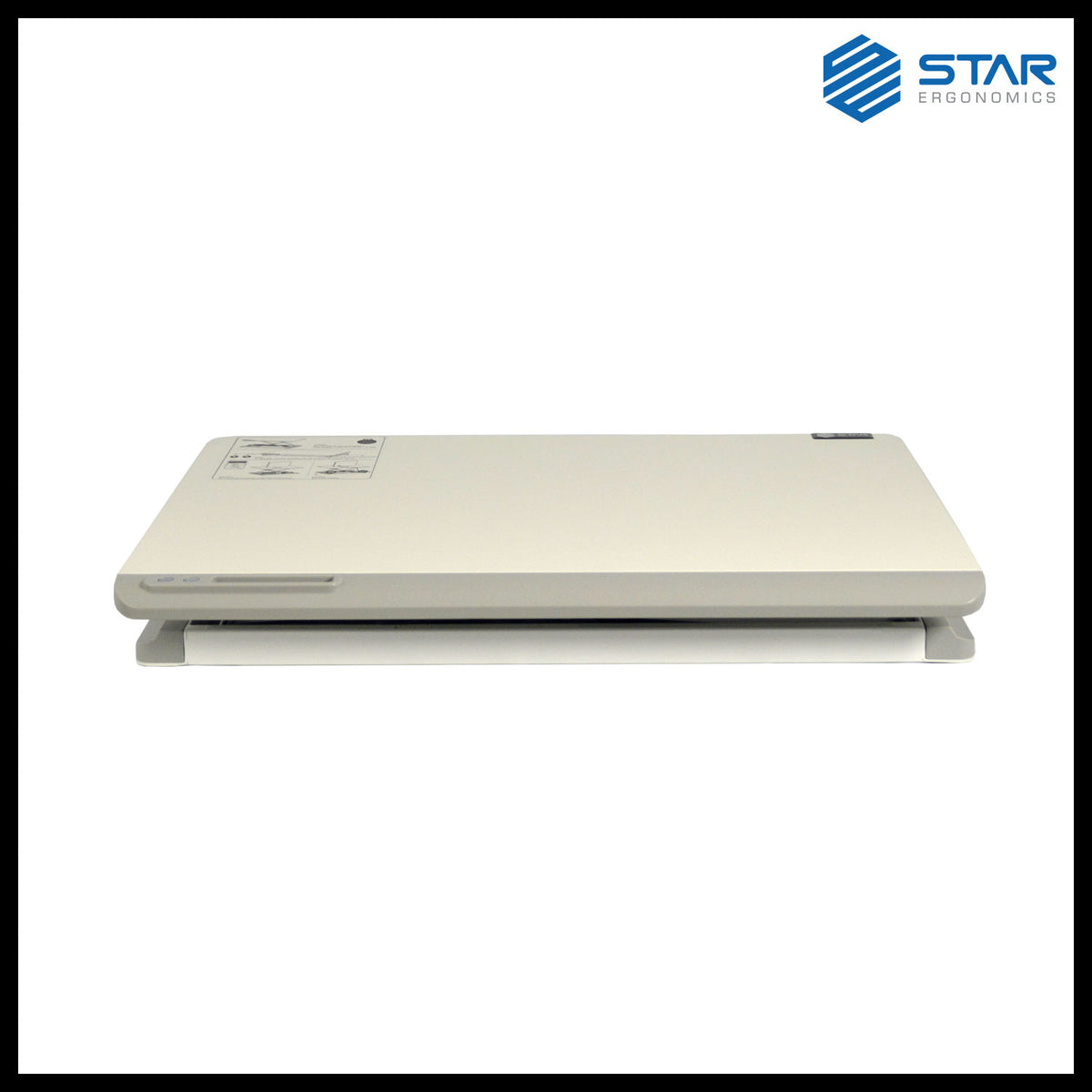 QualGear star ergonomics portable electric standing desk converter white.