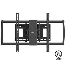 QualGear QG-TM-092-BLK heavy duty full motion TV wall mount, UL Listed, black, front view