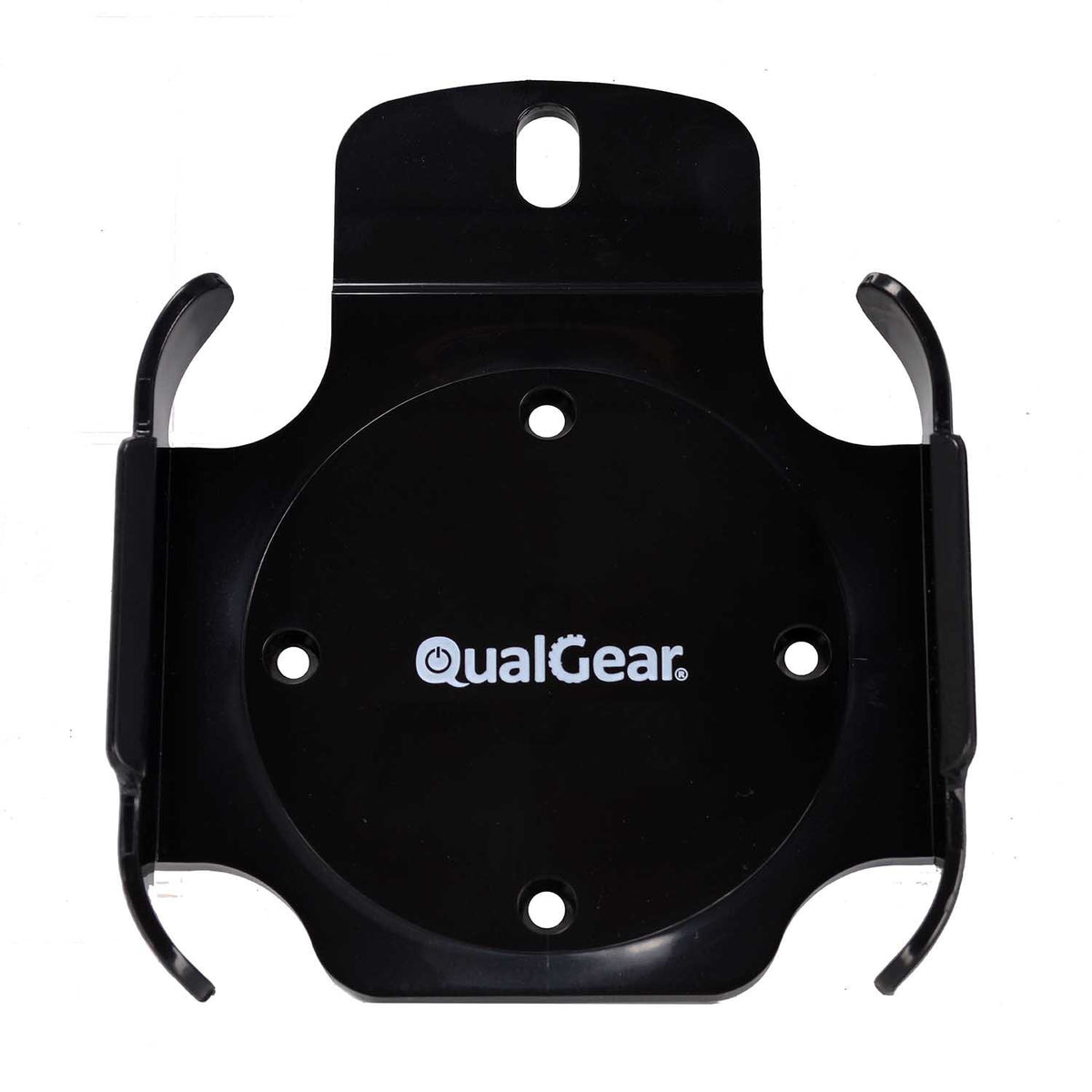 QualGear QG-AM-017 mount for Apple TV and AirPort Express, black, front view