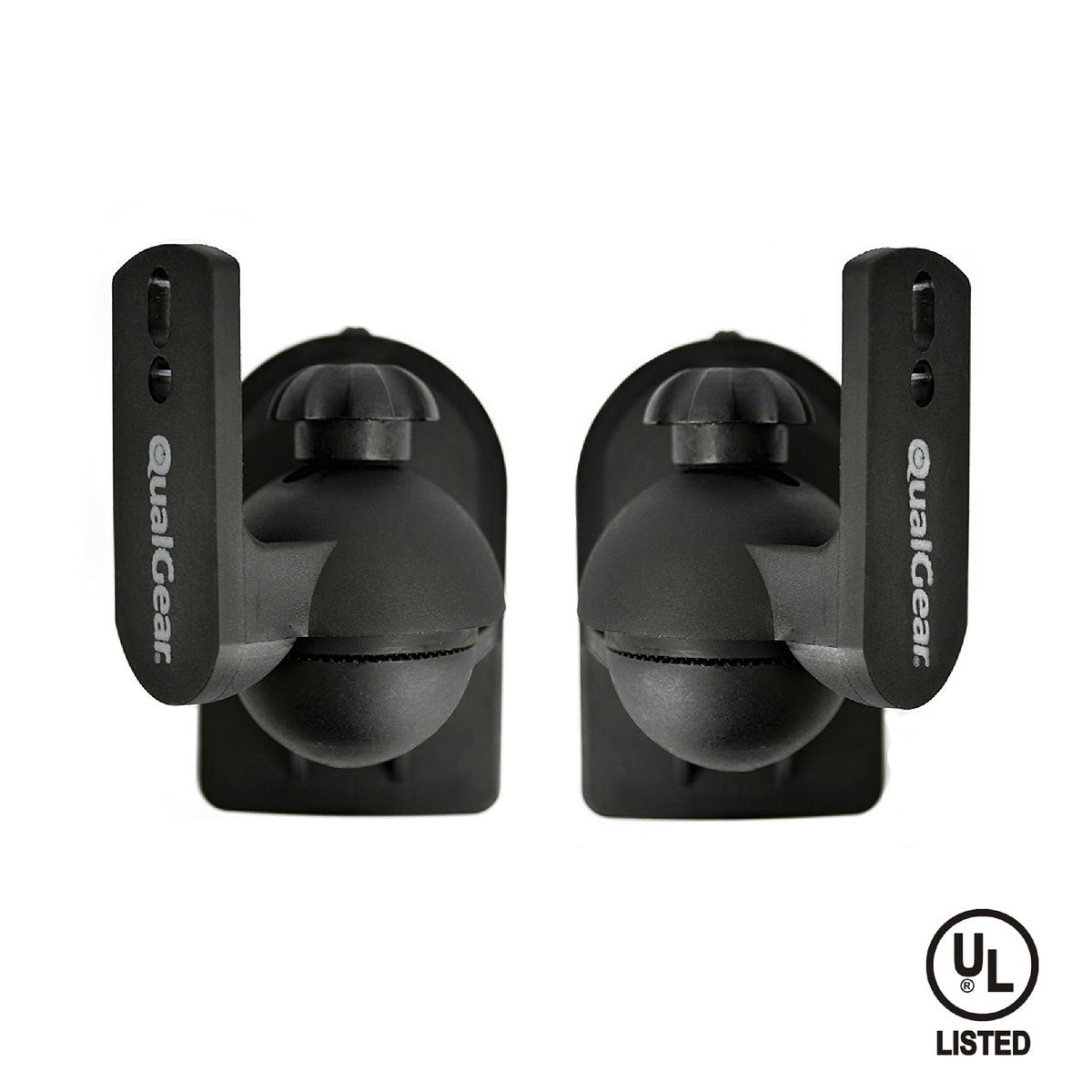 QualGear universal speaker wall mounts pair of 2, 7.7 lb / 3.5 kg black.