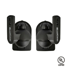 QualGear universal speaker wall mounts pair of 2, 7.7 lb / 3.5 kg black.