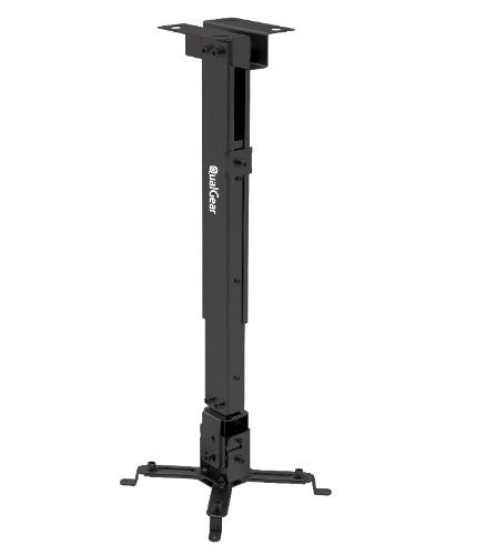 QualGear universal telescopic projector ceiling mount black.