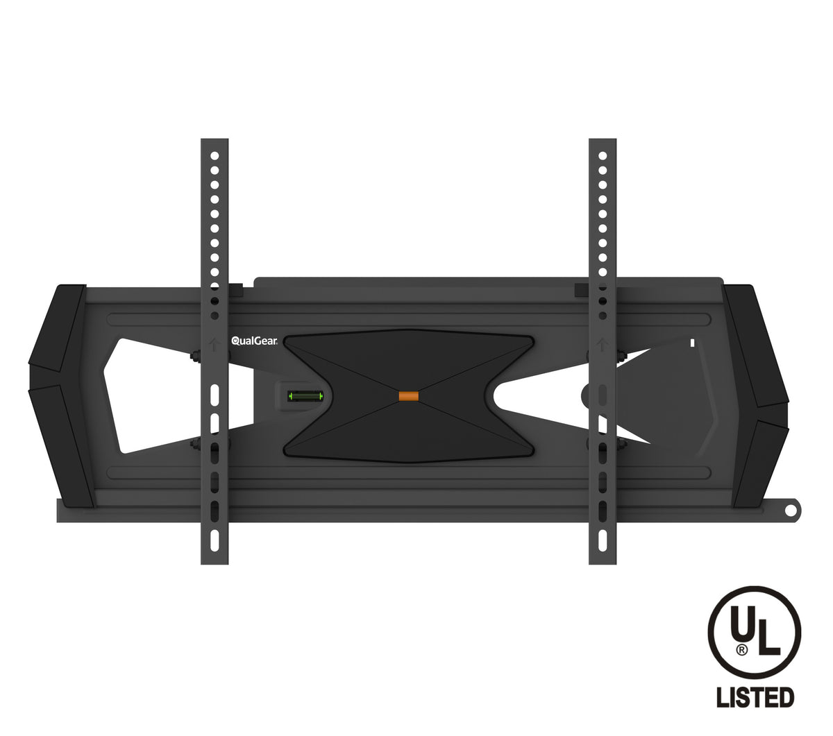 QG-TM-032-BLK heavy duty full motion mount, front view, black