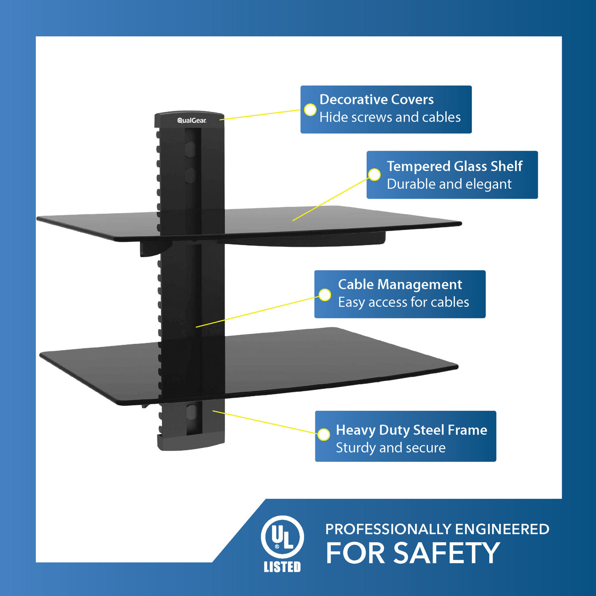 Dual Shelf Wall Mount
