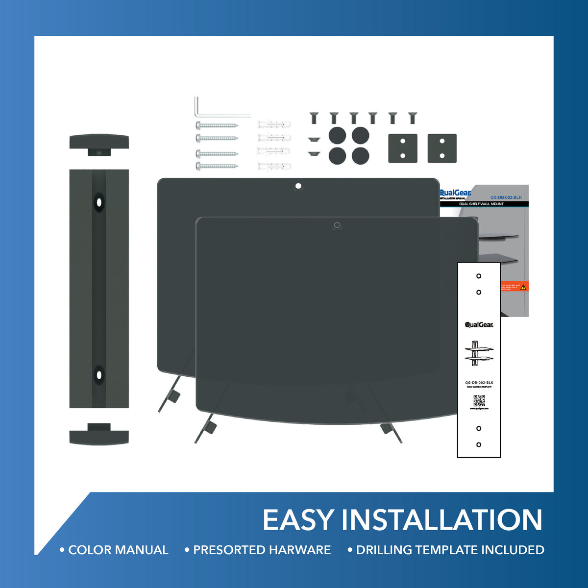 Dual Shelf Wall Mount tv